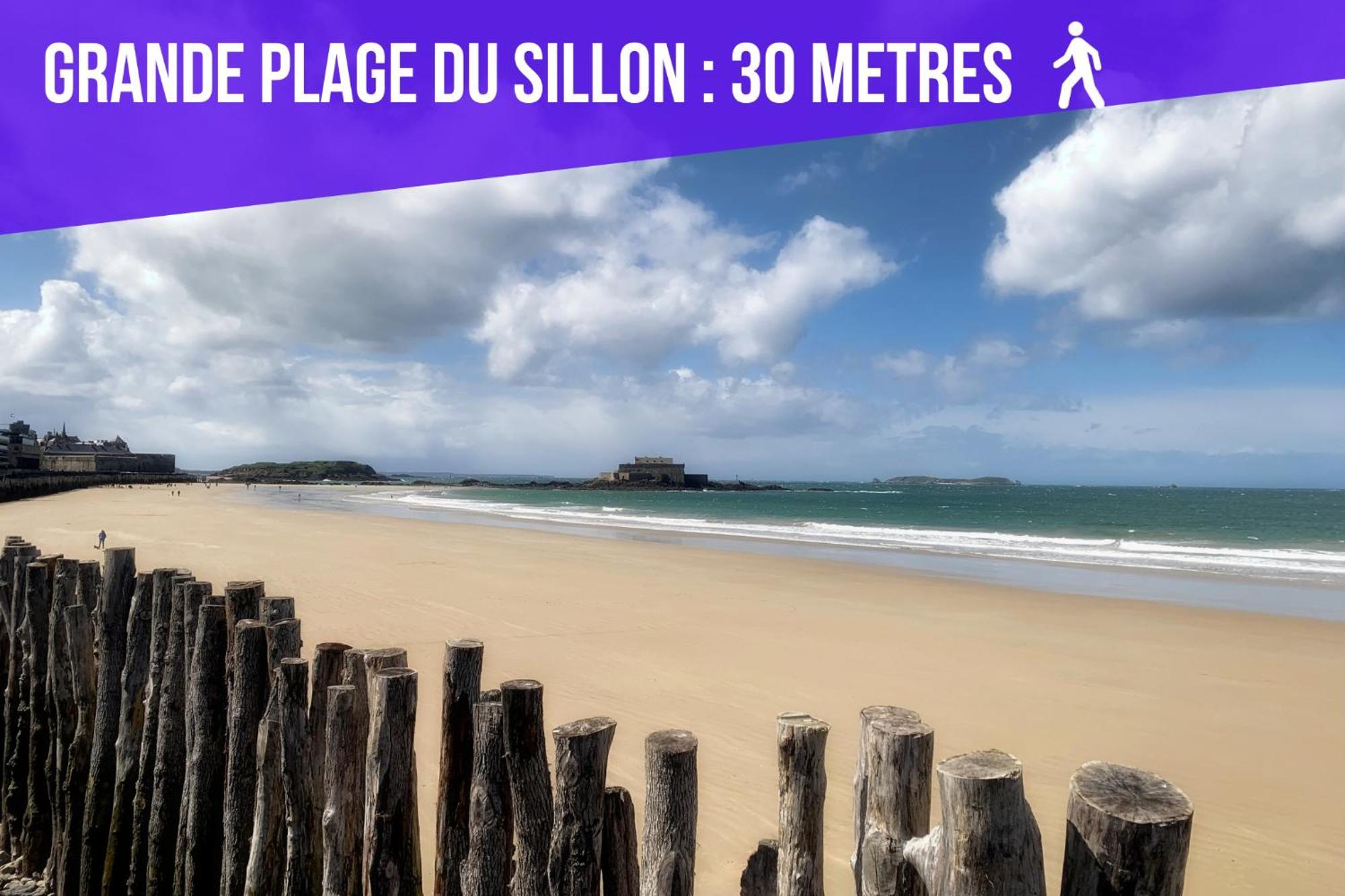 Escalier 16 - 30 M Plage Du Sillon - Proche Intra 圣马洛 外观 照片