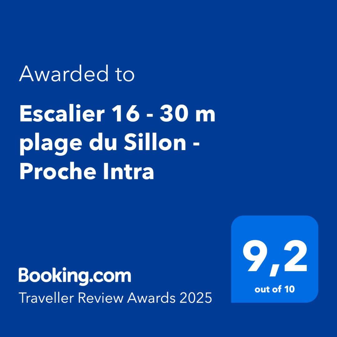 Escalier 16 - 30 M Plage Du Sillon - Proche Intra 圣马洛 外观 照片